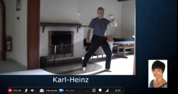 Posture training via Skype